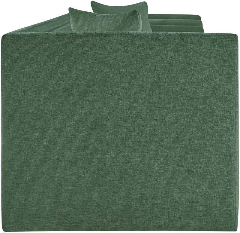 Everett 88.5" Chenille Fabric Upholstered Sofa in Green - 44068Green-S