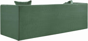 Everett 88.5" Chenille Fabric Upholstered Sofa in Green - 44068Green-S