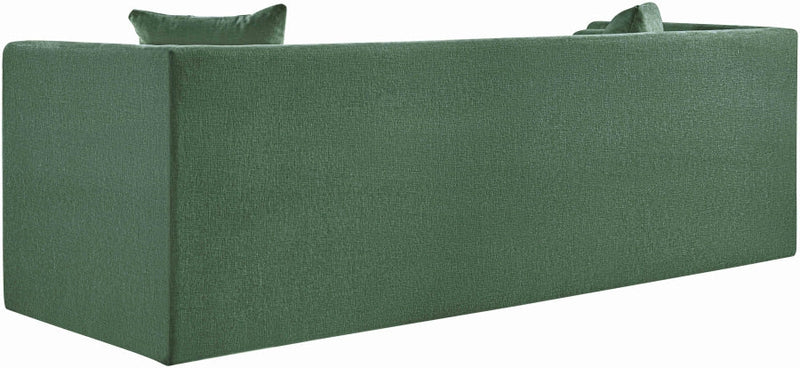 Everett 88.5" Chenille Fabric Upholstered Sofa in Green - 44068Green-S