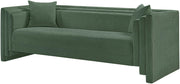 Everett 88.5" Chenille Fabric Upholstered Sofa in Green - 44068Green-S
