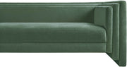 Everett 88.5" Chenille Fabric Upholstered Sofa in Green - 44068Green-S
