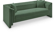 Everett 88.5" Chenille Fabric Upholstered Sofa in Green - 44068Green-S