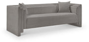 Everett 88.5" Chenille Fabric Upholstered Sofa in Grey - 44068Grey-S