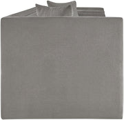 Everett 88.5" Chenille Fabric Upholstered Sofa in Grey - 44068Grey-S