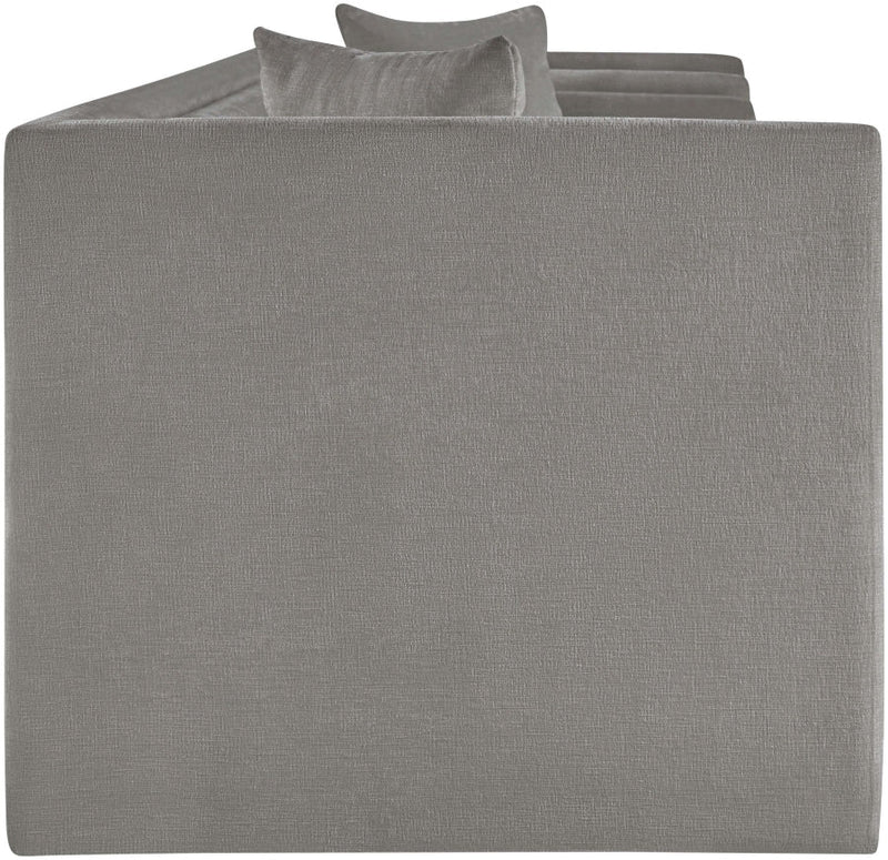 Everett 88.5" Chenille Fabric Upholstered Sofa in Grey - 44068Grey-S