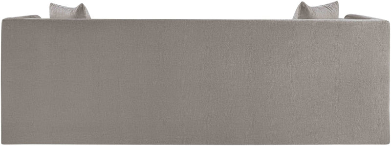 Everett 88.5" Chenille Fabric Upholstered Sofa in Grey - 44068Grey-S