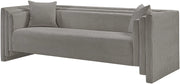 Everett 88.5" Chenille Fabric Upholstered Sofa in Grey - 44068Grey-S