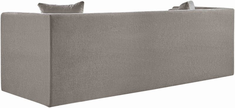 Everett 88.5" Chenille Fabric Upholstered Sofa in Grey - 44068Grey-S