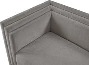 Everett 88.5" Chenille Fabric Upholstered Sofa in Grey - 44068Grey-S