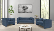 Everett 88.5" Chenille Fabric Upholstered Sofa in Light Blue - 44068LtBlu-S