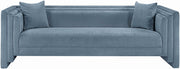 Everett 88.5" Chenille Fabric Upholstered Sofa in Light Blue - 44068LtBlu-S