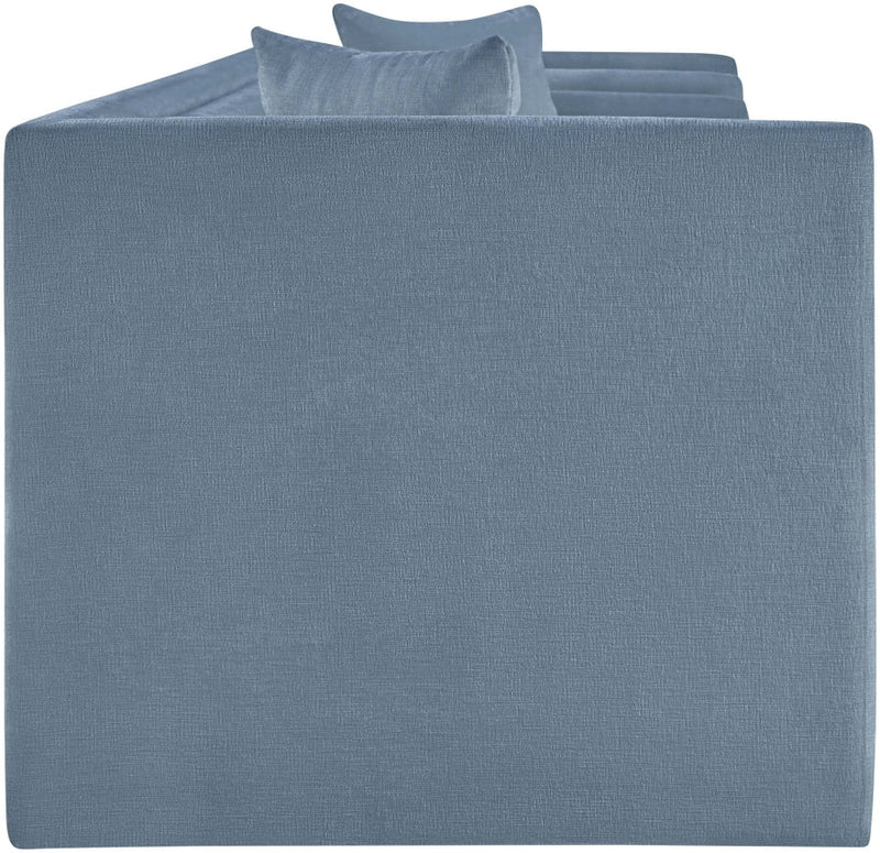 Everett 88.5" Chenille Fabric Upholstered Sofa in Light Blue - 44068LtBlu-S