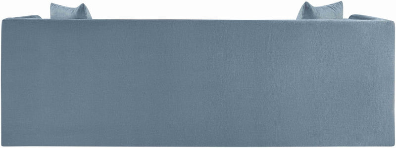 Everett 88.5" Chenille Fabric Upholstered Sofa in Light Blue - 44068LtBlu-S