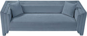 Everett 88.5" Chenille Fabric Upholstered Sofa in Light Blue - 44068LtBlu-S