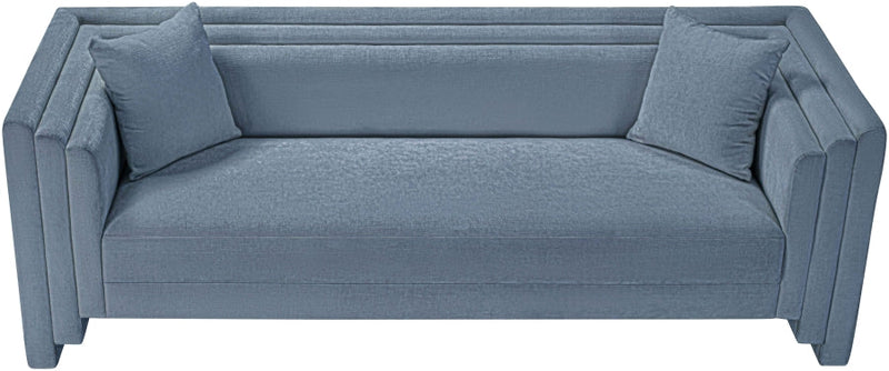 Everett 88.5" Chenille Fabric Upholstered Sofa in Light Blue - 44068LtBlu-S