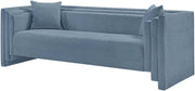 Everett 88.5" Chenille Fabric Upholstered Sofa in Light Blue - 44068LtBlu-S