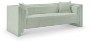 Everett 88.5" Chenille Fabric Upholstered Sofa in Mint - 44068Mint-S
