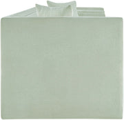 Everett 88.5" Chenille Fabric Upholstered Sofa in Mint - 44068Mint-S