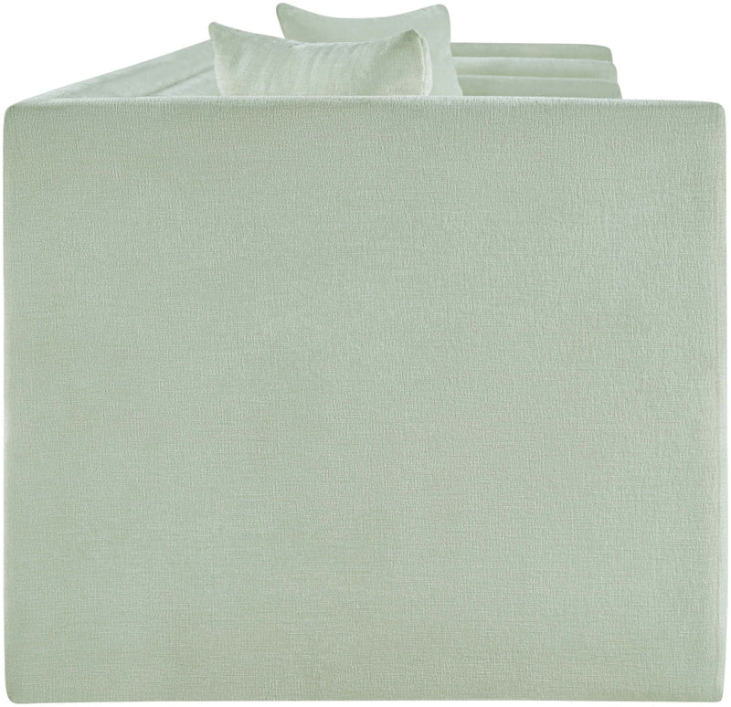 Everett 88.5" Chenille Fabric Upholstered Sofa in Mint - 44068Mint-S