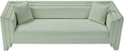 Everett 88.5" Chenille Fabric Upholstered Sofa in Mint - 44068Mint-S