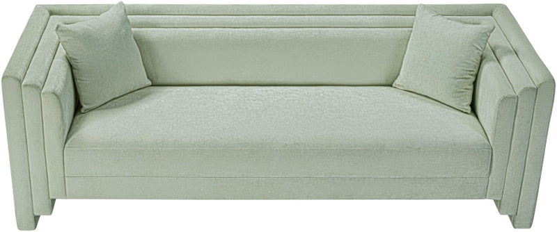 Everett 88.5" Chenille Fabric Upholstered Sofa in Mint - 44068Mint-S
