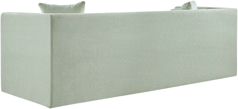 Everett 88.5" Chenille Fabric Upholstered Sofa in Mint - 44068Mint-S