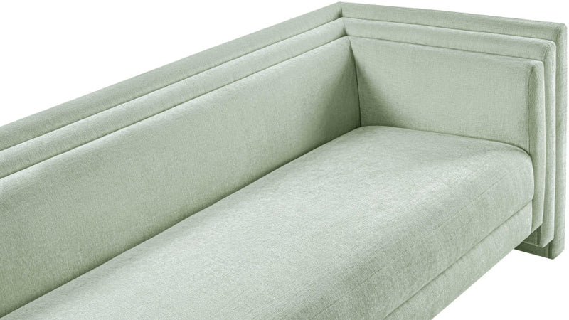 Everett 88.5" Chenille Fabric Upholstered Sofa in Mint - 44068Mint-S