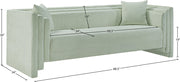 Everett 88.5" Chenille Fabric Upholstered Sofa in Mint - 44068Mint-S