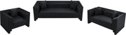 Everett 88.5" Vegan Leather Upholstered Sofa in Black - 44067Black-S