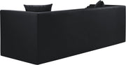 Everett 88.5" Vegan Leather Upholstered Sofa in Black - 44067Black-S