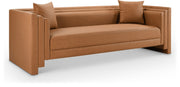 Everett 88.5" Vegan Leather Upholstered Sofa in Cognac - 44067Cognac-S
