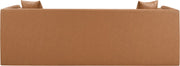 Everett 88.5" Vegan Leather Upholstered Sofa in Cognac - 44067Cognac-S