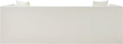 Everett 88.5" Vegan Leather Upholstered Sofa in Cream - 44067Cream-S