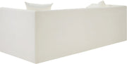 Everett 88.5" Vegan Leather Upholstered Sofa in Cream - 44067Cream-S