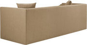 Everett 88.5" Vegan Leather Upholstered Sofa in Natural - 44067Tan-S