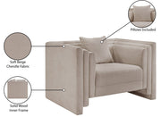 Everett Chenille Fabric Upholstered Chair in Beige - 44068Beige-C