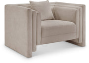 Everett Chenille Fabric Upholstered Chair in Beige - 44068Beige-C