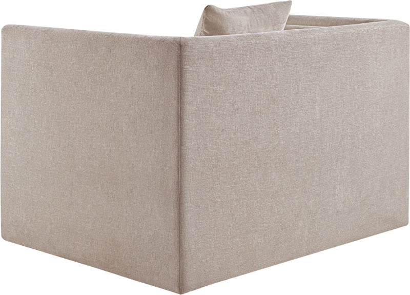 Everett Chenille Fabric Upholstered Chair in Beige - 44068Beige-C