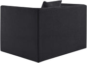 Everett Chenille Fabric Upholstered Chair in Black - 44068Black-C