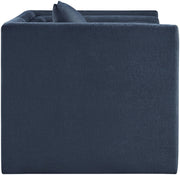 Everett Chenille Fabric Upholstered Chair in Blue - 44068Navy-C