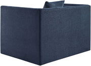 Everett Chenille Fabric Upholstered Chair in Blue - 44068Navy-C