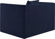 Everett Chenille Fabric Upholstered Chair in Blue - 44068Navy-C