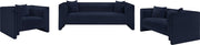 Everett Chenille Fabric Upholstered Chair in Blue - 44068Navy-C
