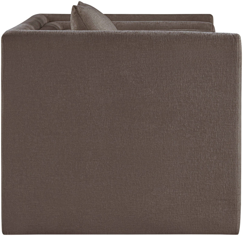 Everett Chenille Fabric Upholstered Chair in Brown - 44068Brown-C