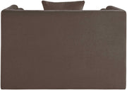 Everett Chenille Fabric Upholstered Chair in Brown - 44068Brown-C