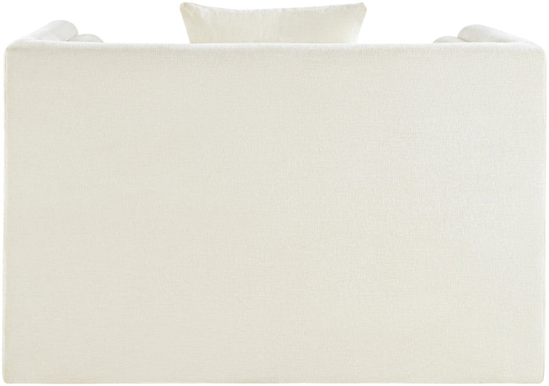 Everett Chenille Fabric Upholstered Chair in Cream - 44068Cream-C