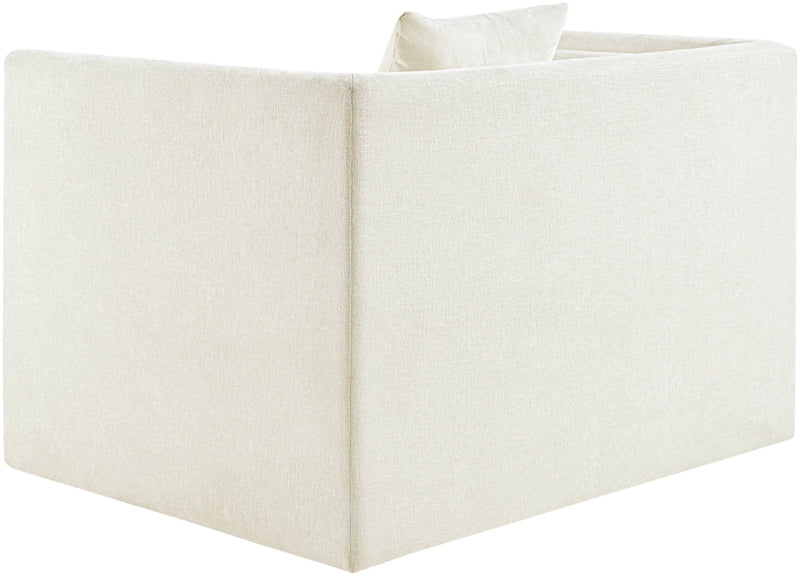 Everett Chenille Fabric Upholstered Chair in Cream - 44068Cream-C