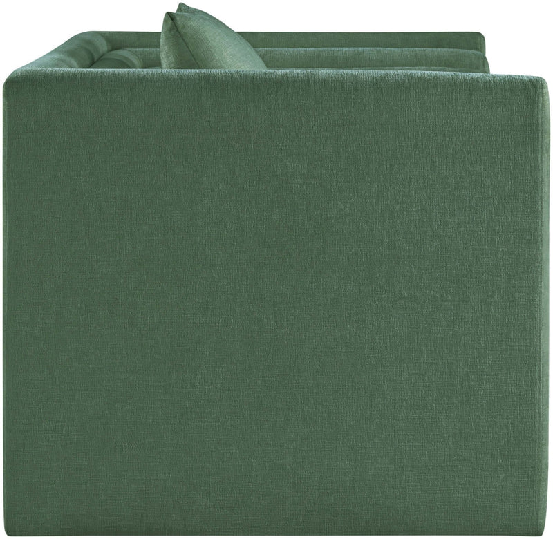Everett Chenille Fabric Upholstered Chair in Green - 44068Green-C