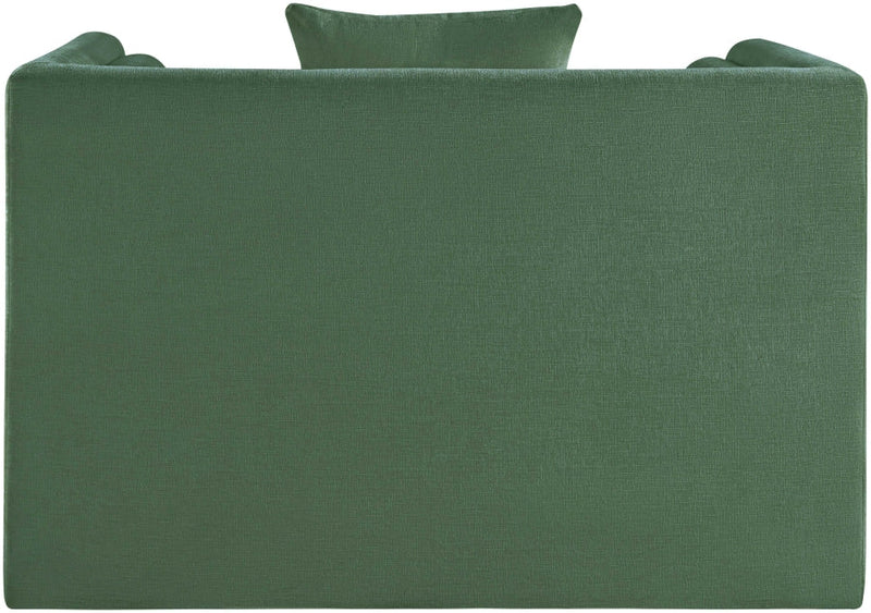 Everett Chenille Fabric Upholstered Chair in Green - 44068Green-C