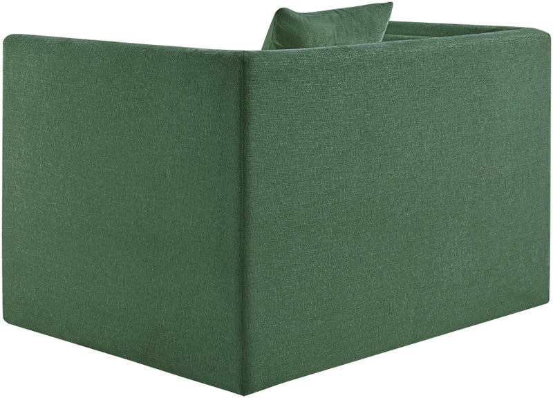 Everett Chenille Fabric Upholstered Chair in Green - 44068Green-C